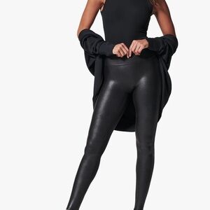 SPANX Black Faux Leather Leggings